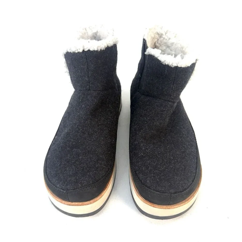 Merrell Womens Juno J003646 Black Round Toe Pull On Snow Boot Size 6.5